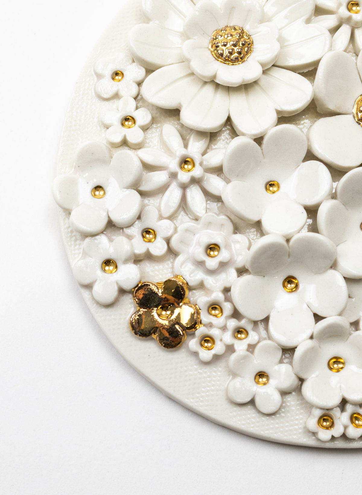 Floral Wall Plate on Chain