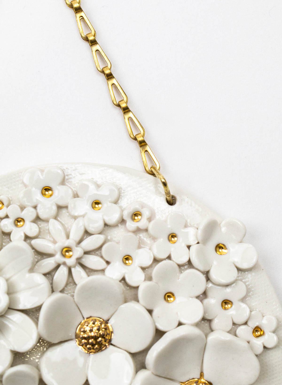 Floral Wall Plate on Chain