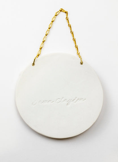 Floral Wall Plate on Chain