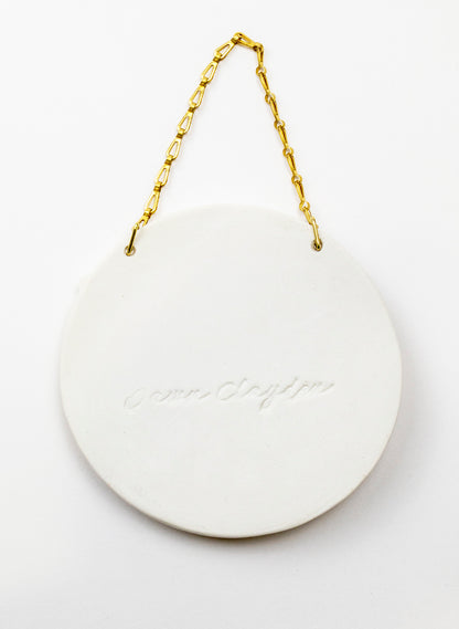 Floral Wall Plate on Chain