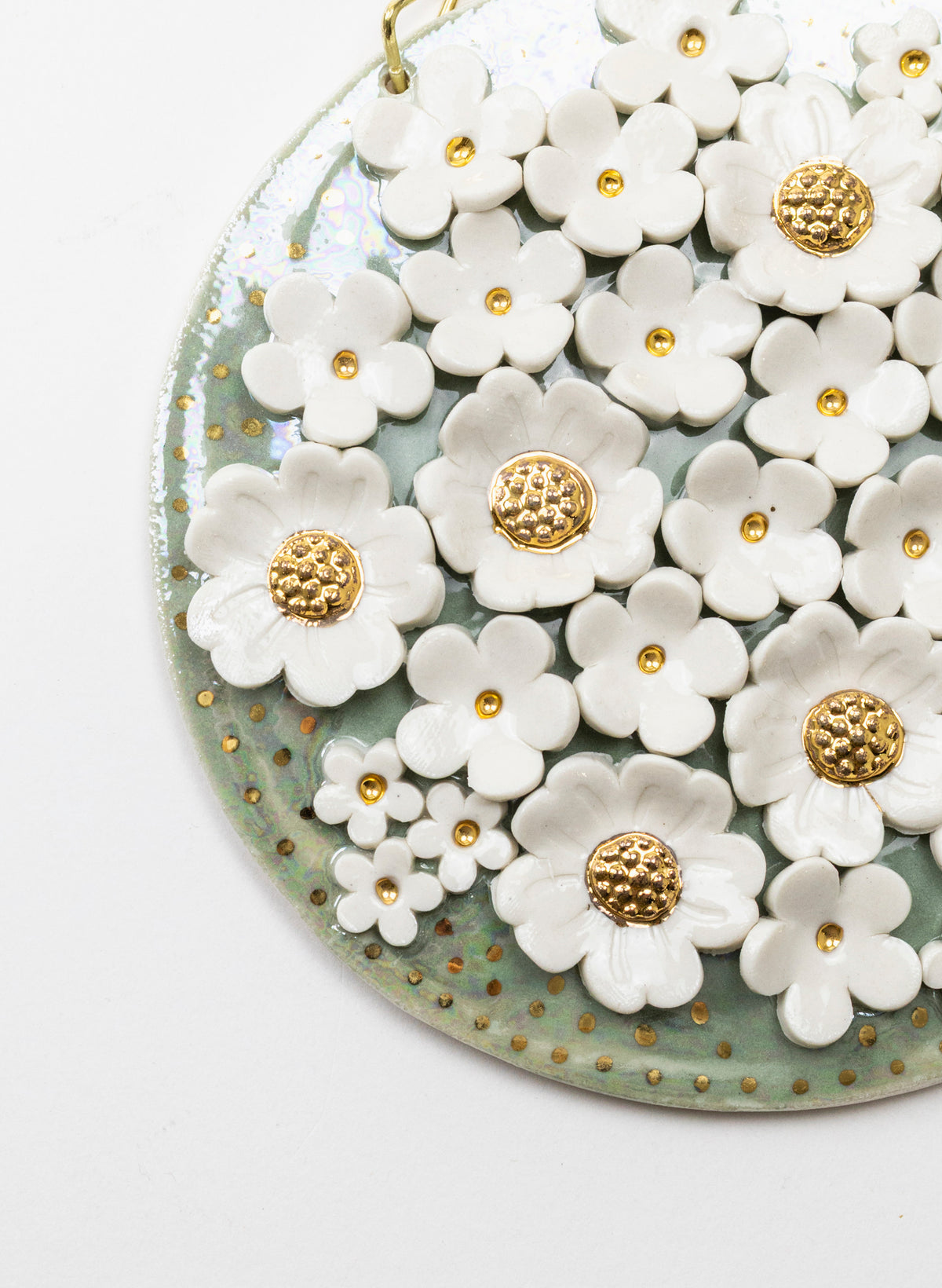 Floral Wall Plate on Chain
