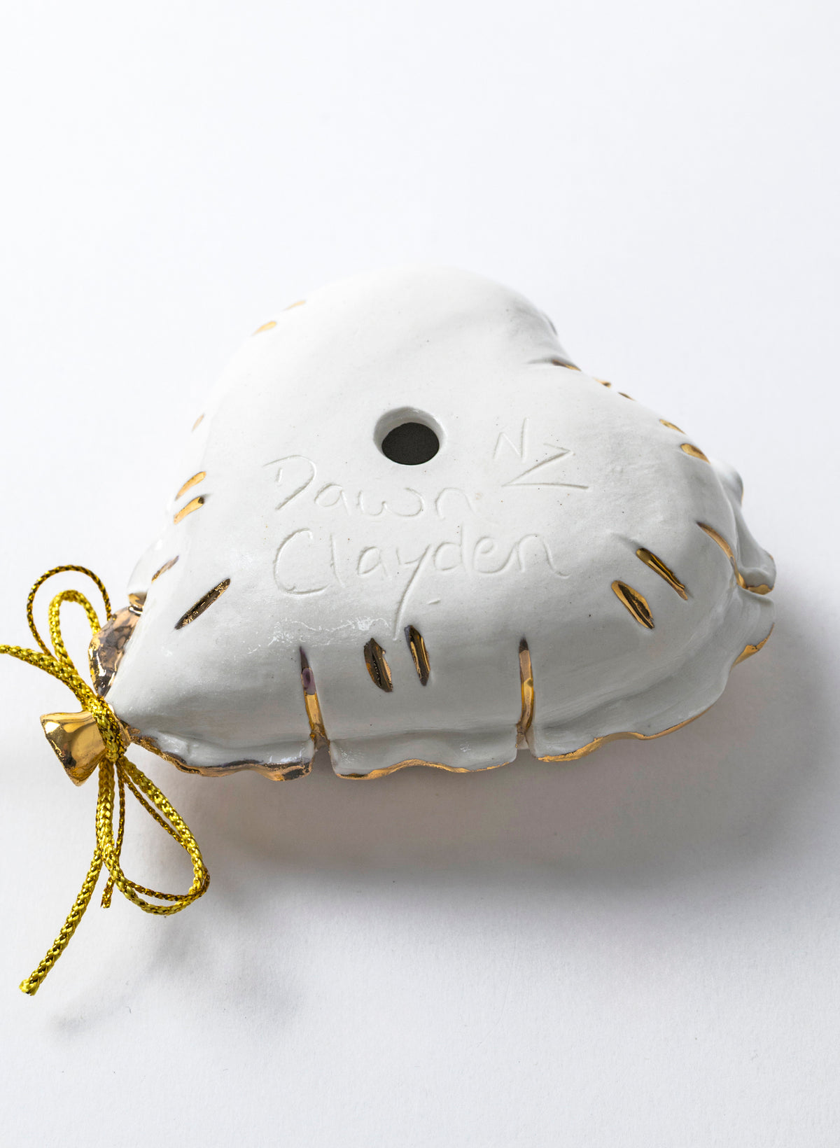 Blue and Gold Mini Ceramic Balloon