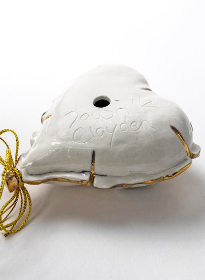 Floral and Gold Mini Ceramic Balloon