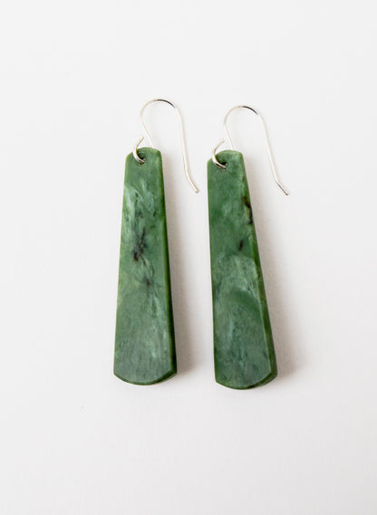 Raukaraka Pounamu Drop Earrings