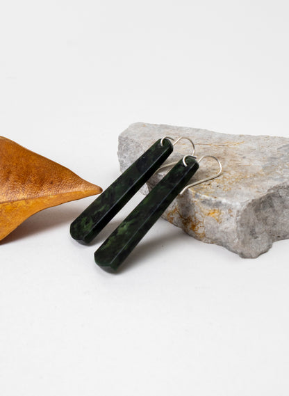 Kawakawa Pounamu Drop Earrings