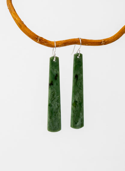 Raukaraka Pounamu Drop Earrings