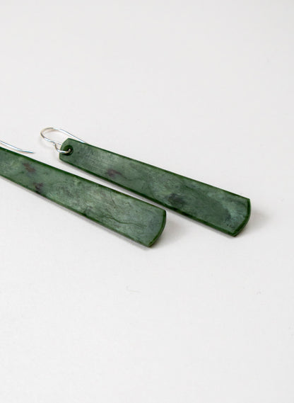Raukaraka Pounamu Drop Earrings