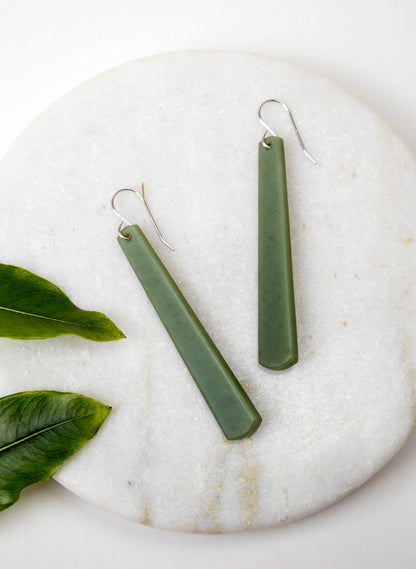 Inanga Pounamu Drop Earrings