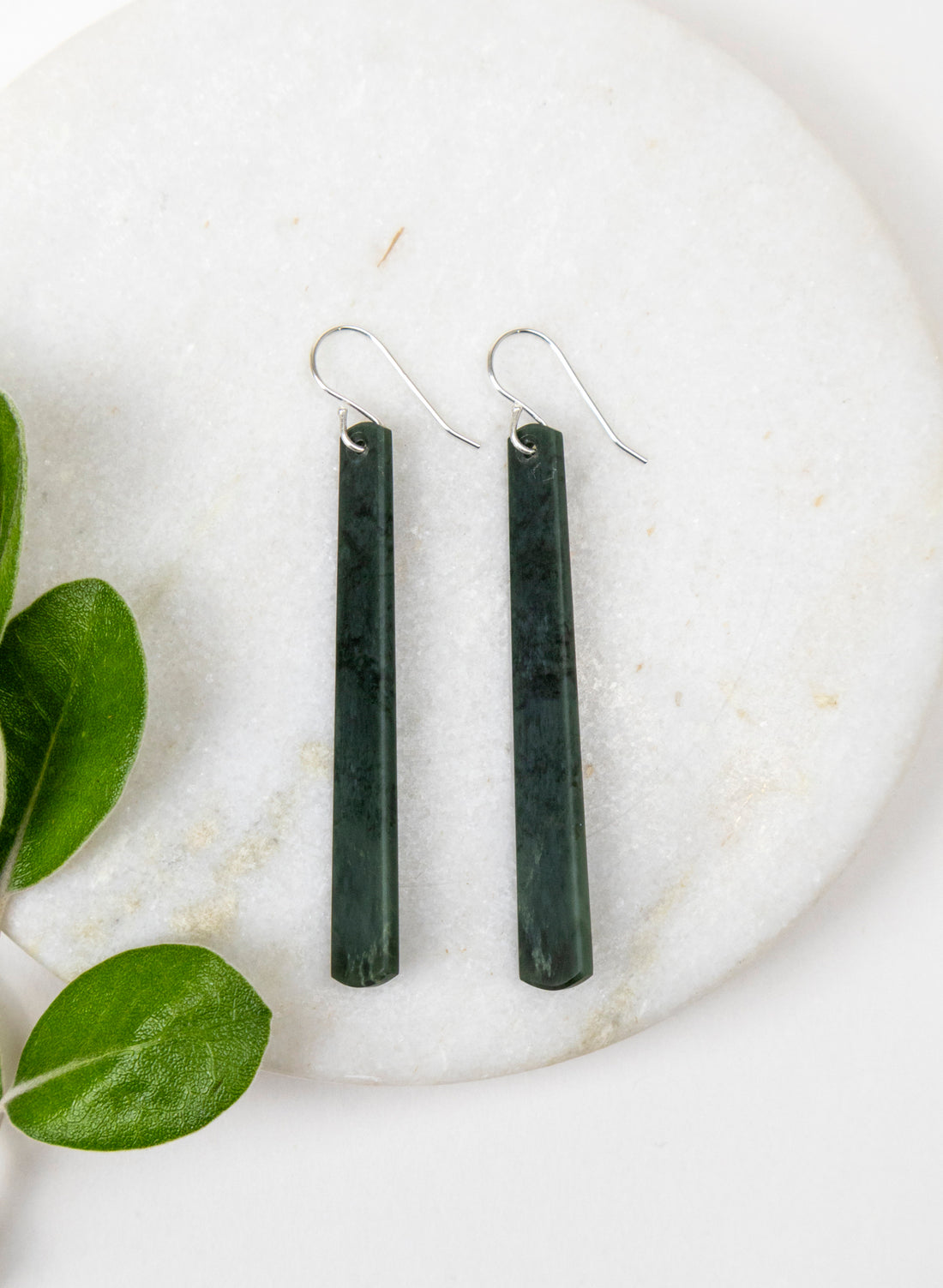 Kawakawa Pounamu Drop Earrings