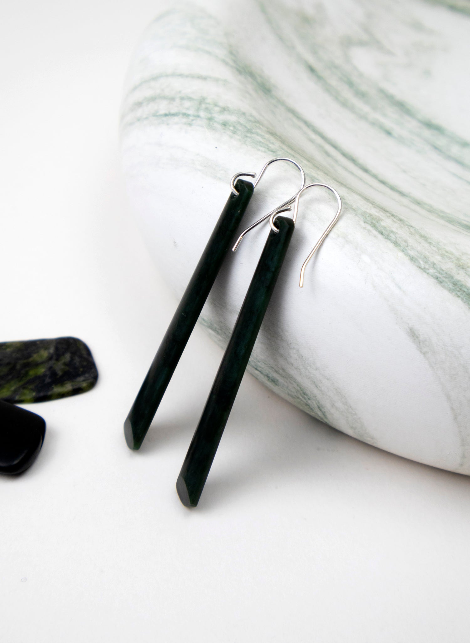 Kawakawa Pounamu Drop Earrings