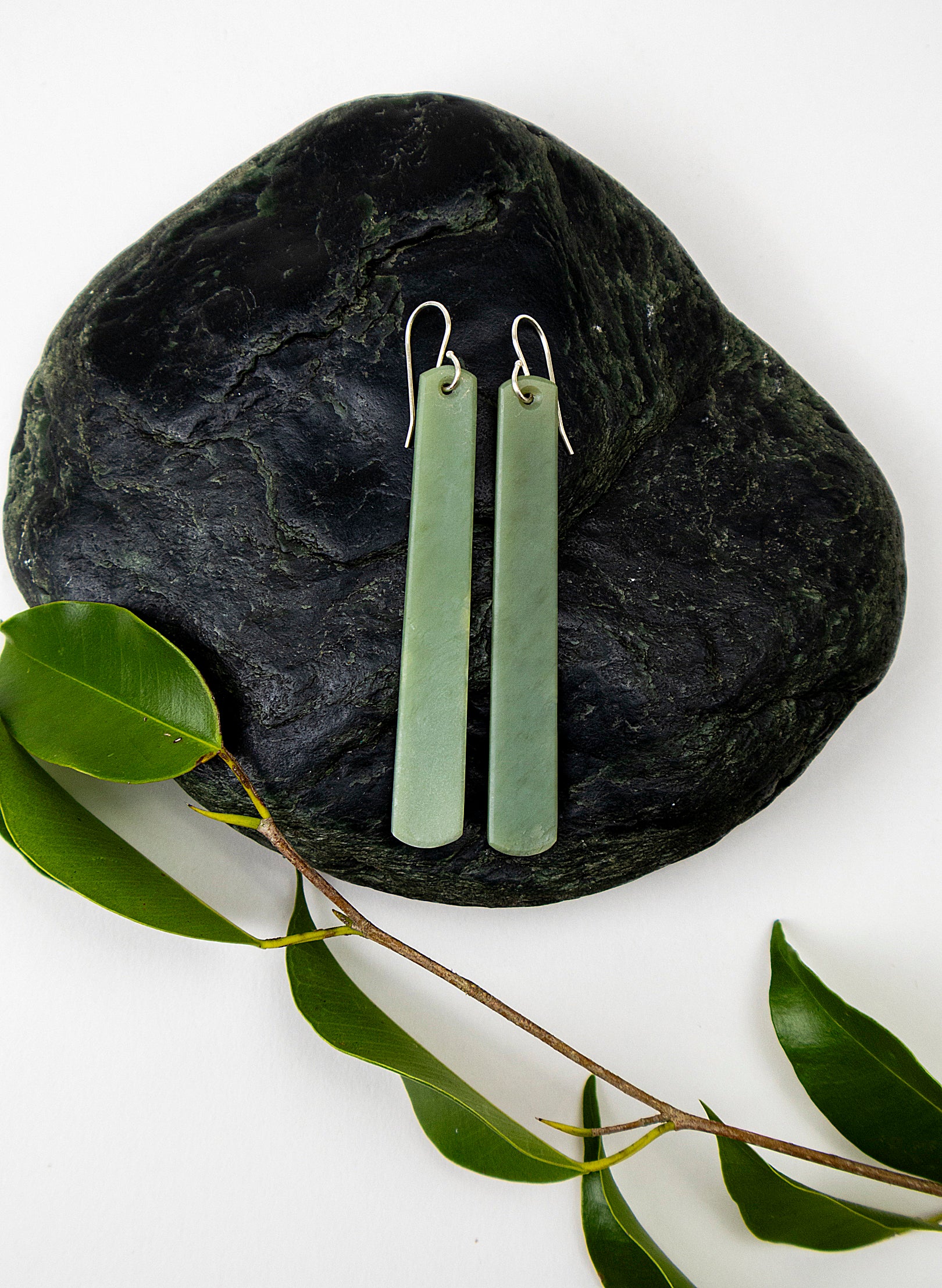 Inanga Pounamu Drop Earrings