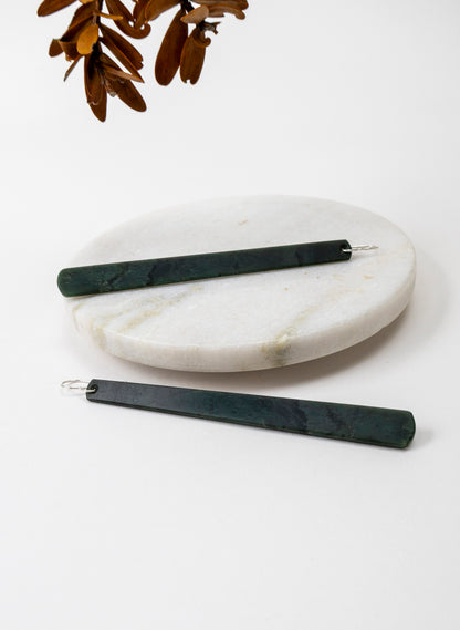 Kawakawa Pounamu Drop Earrings