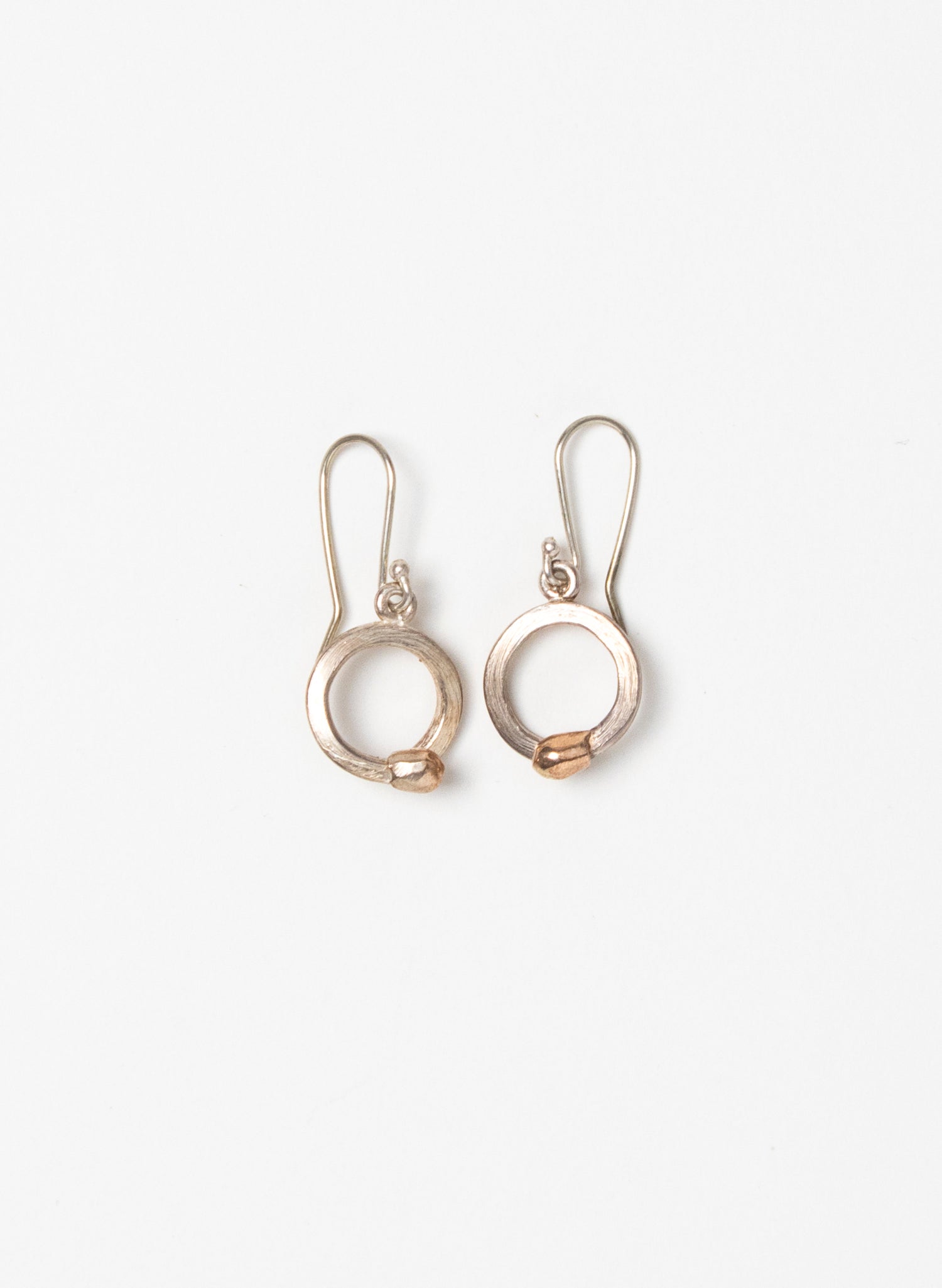 Curled Live Match Earrings - Sterling Silver &amp; Rose Gold