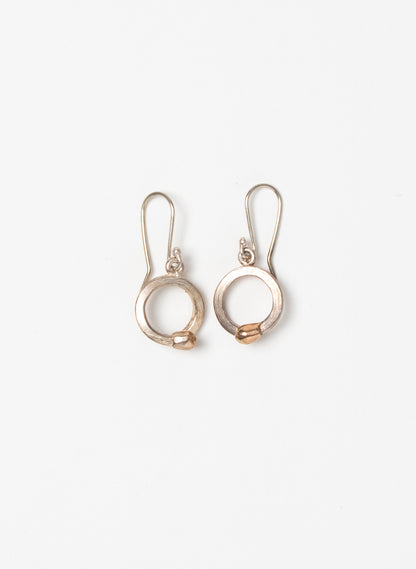 Curled Live Match Earrings - Sterling Silver &amp; Rose Gold