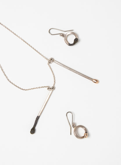 Burnt and Live Match Pendant
