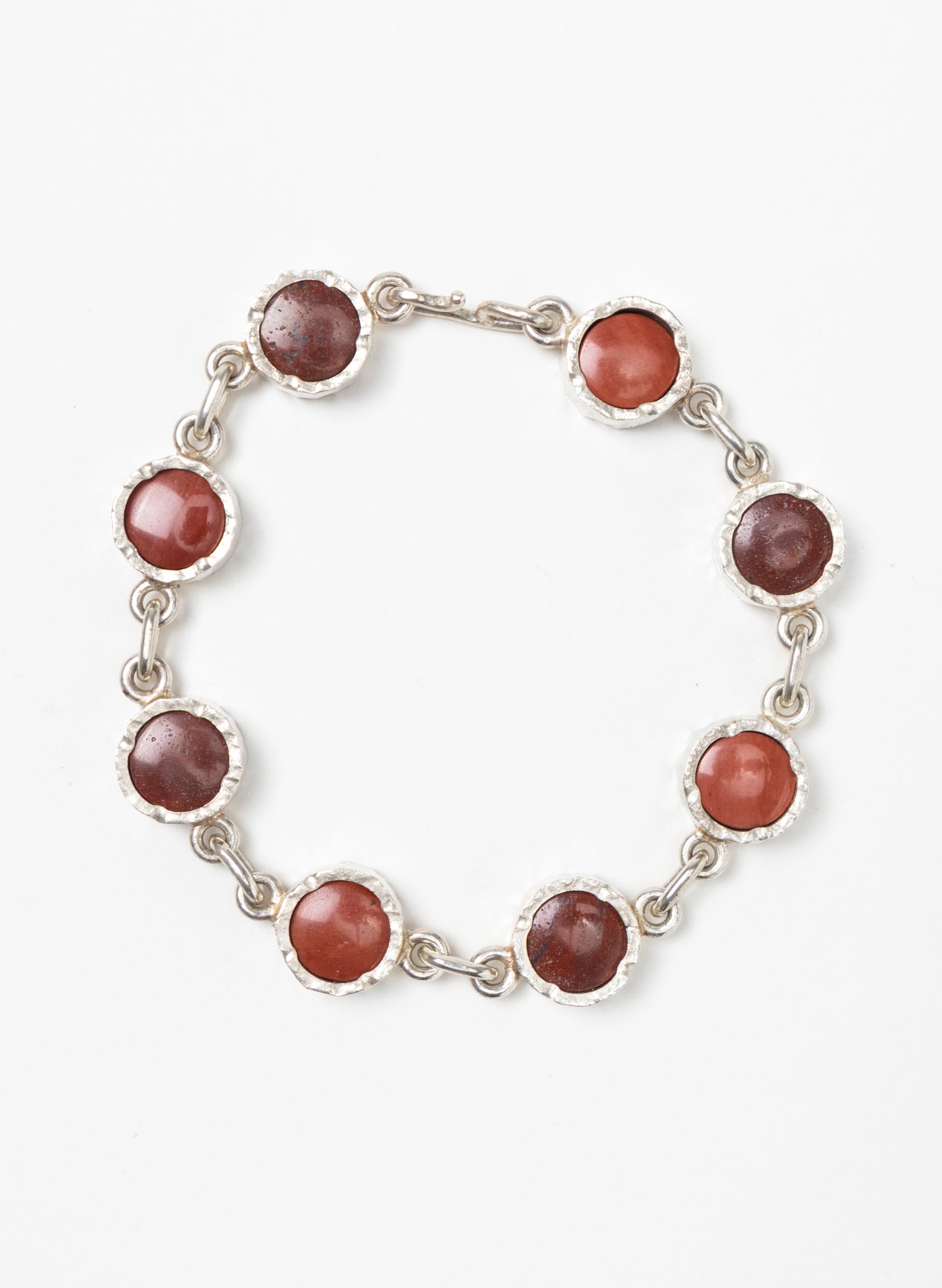 5 Stone Jasper Bracelet - Sterling Silver