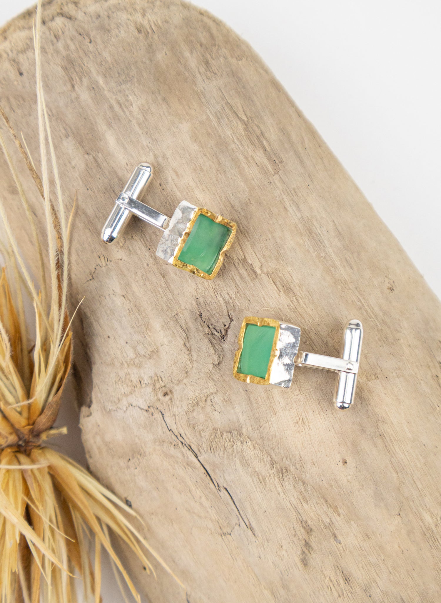 Chrysoprase Cufflinks
