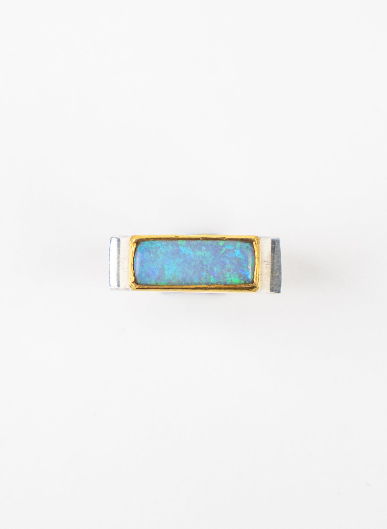 Rectangular Australian Opal Ring