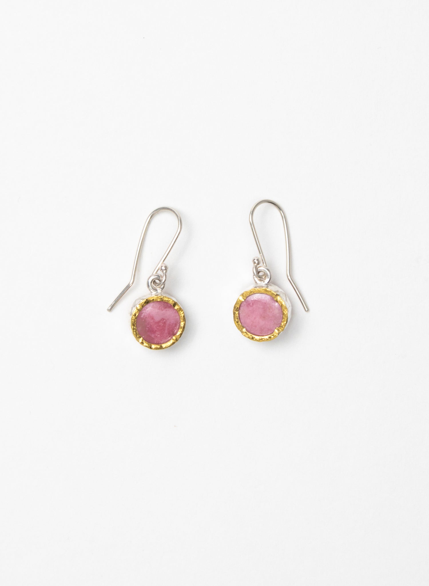 Round Rhodinite Earrings