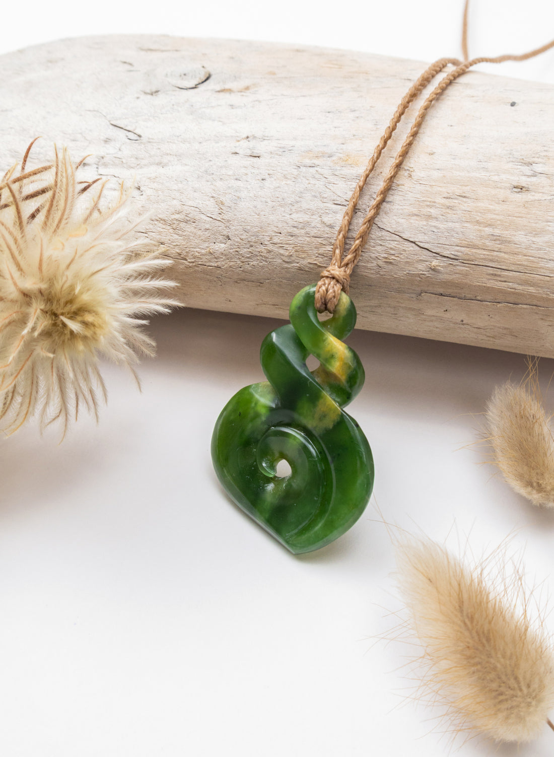 Twist Koru Flower Pounamu