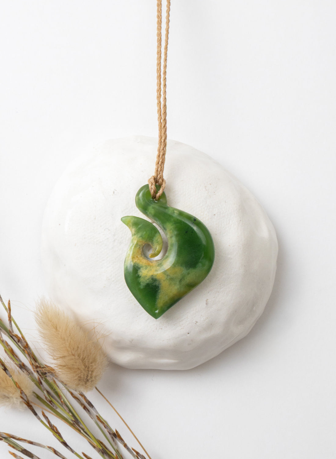 Hei Matau Flower Jade