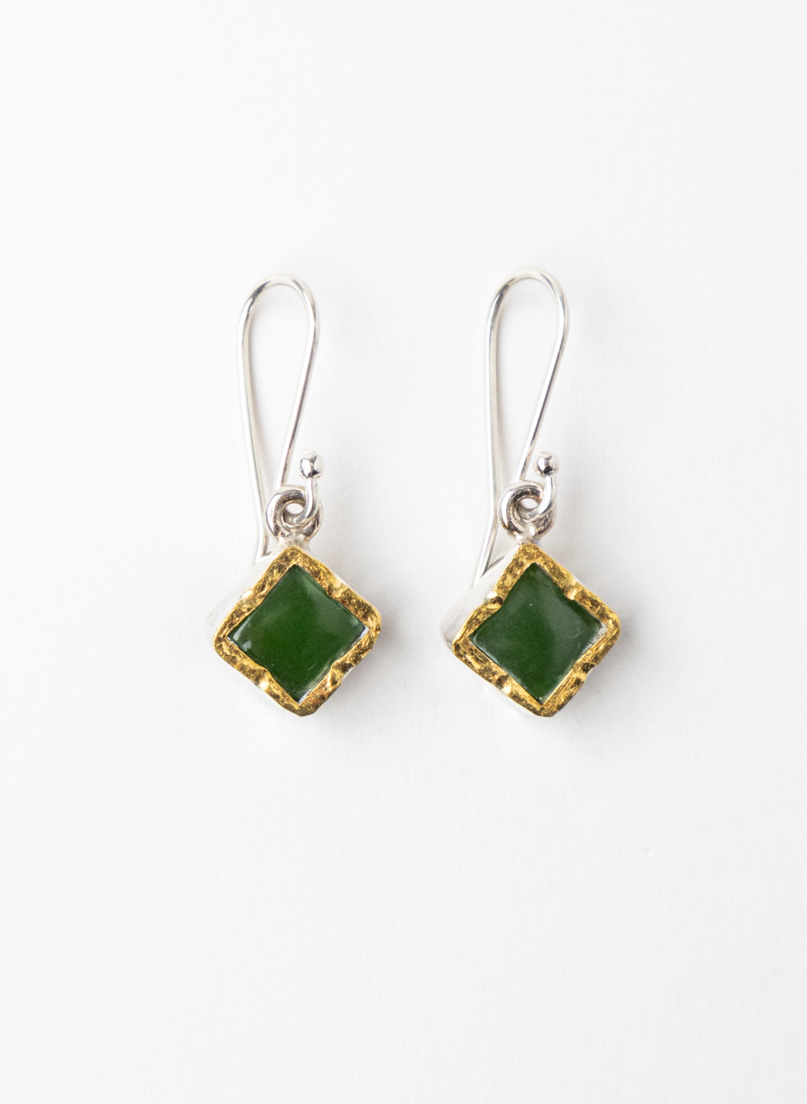 Square Pounamu Earrings