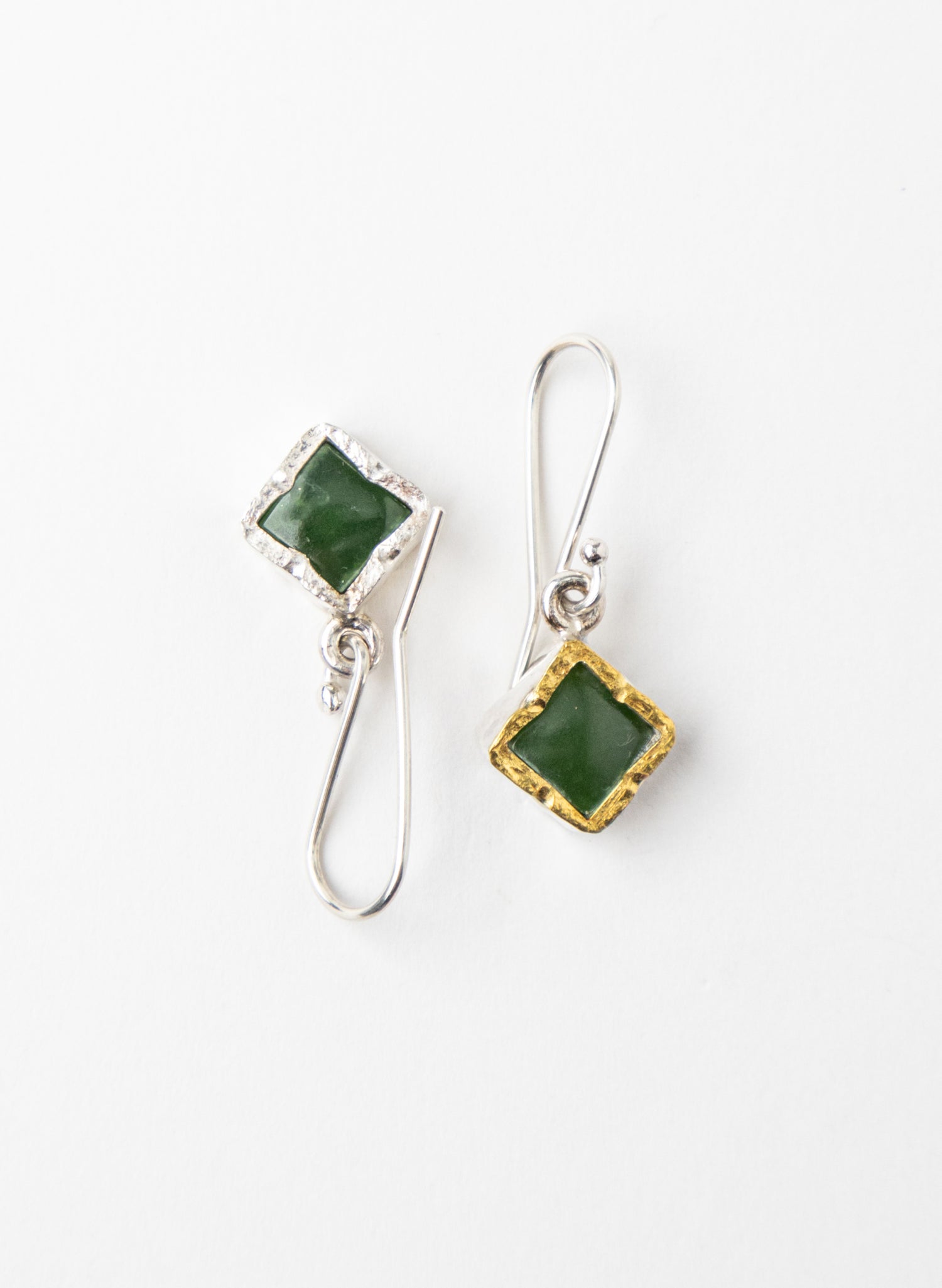Square Pounamu Earrings