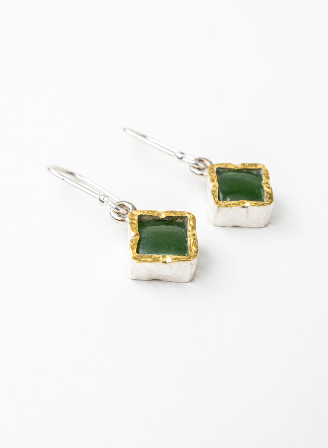Square Pounamu Earrings