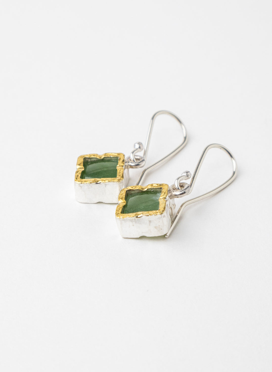 Square Pounamu Earrings