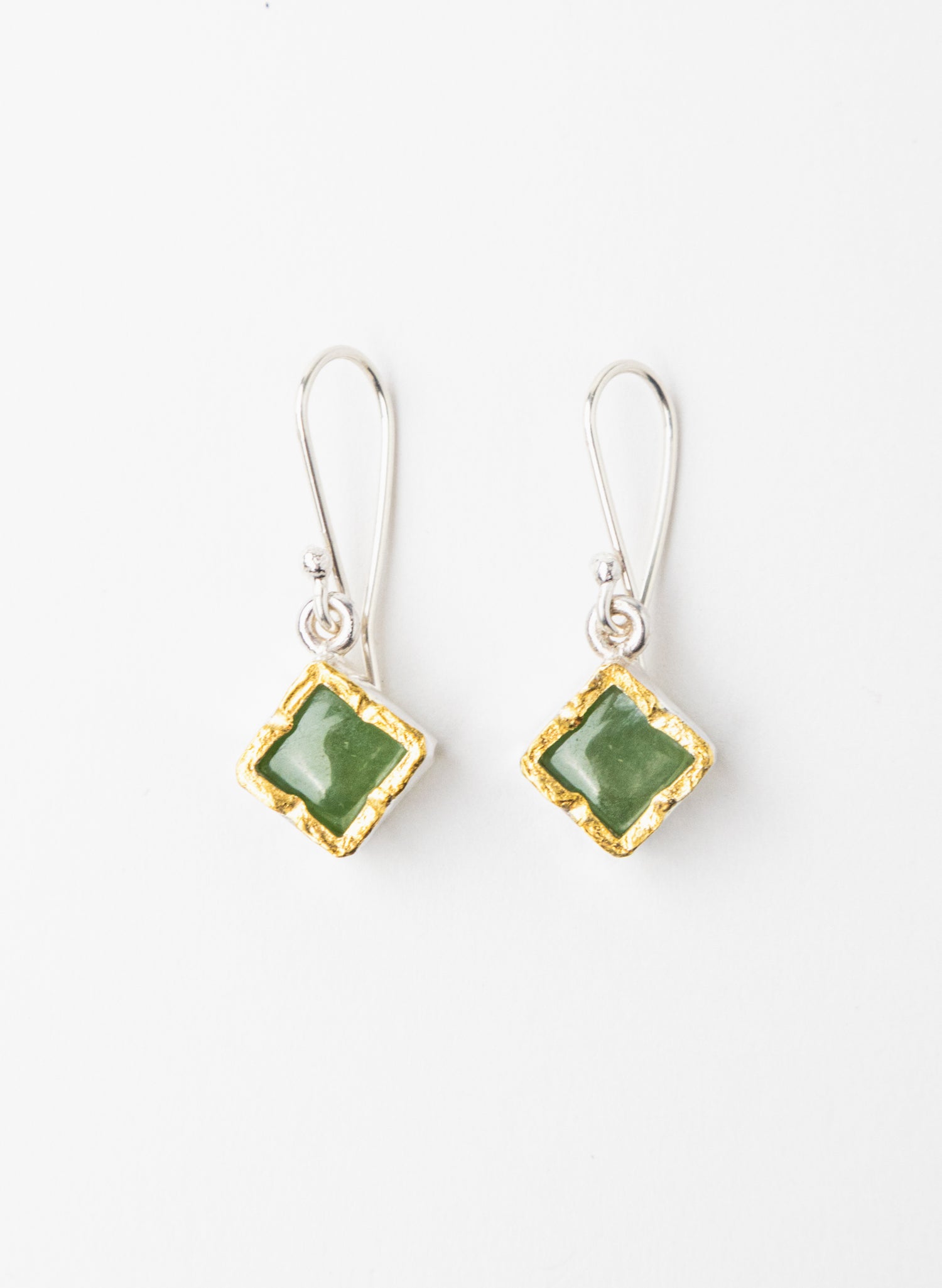 Square Pounamu Earrings