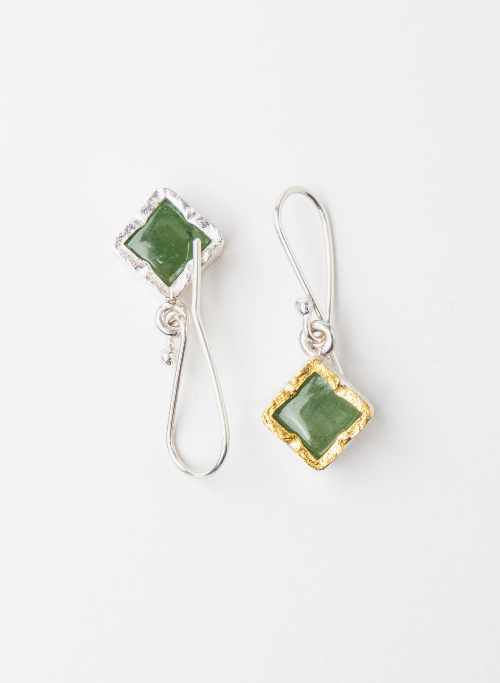 Square Pounamu Earrings