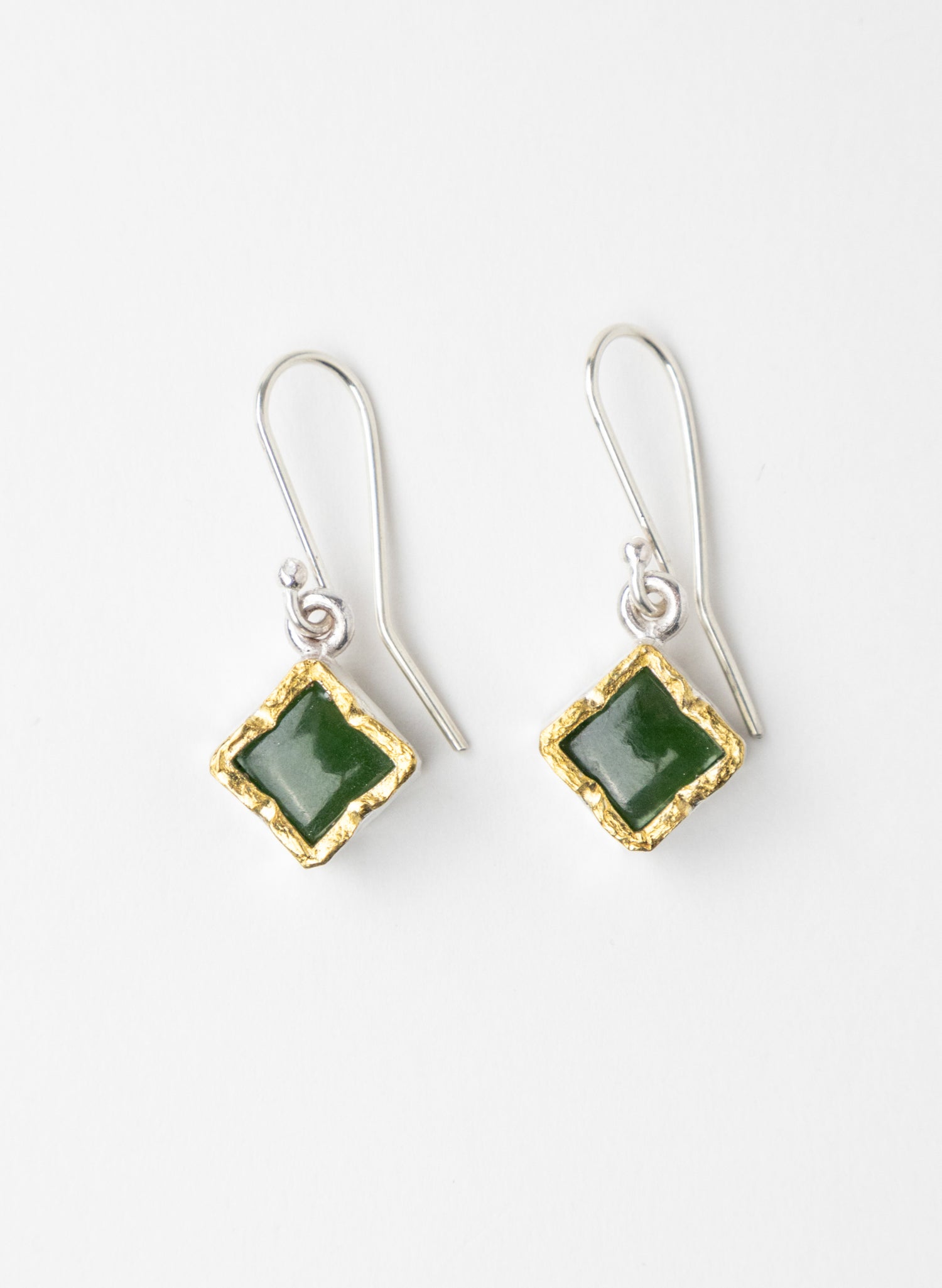 Square Pounamu Earrings