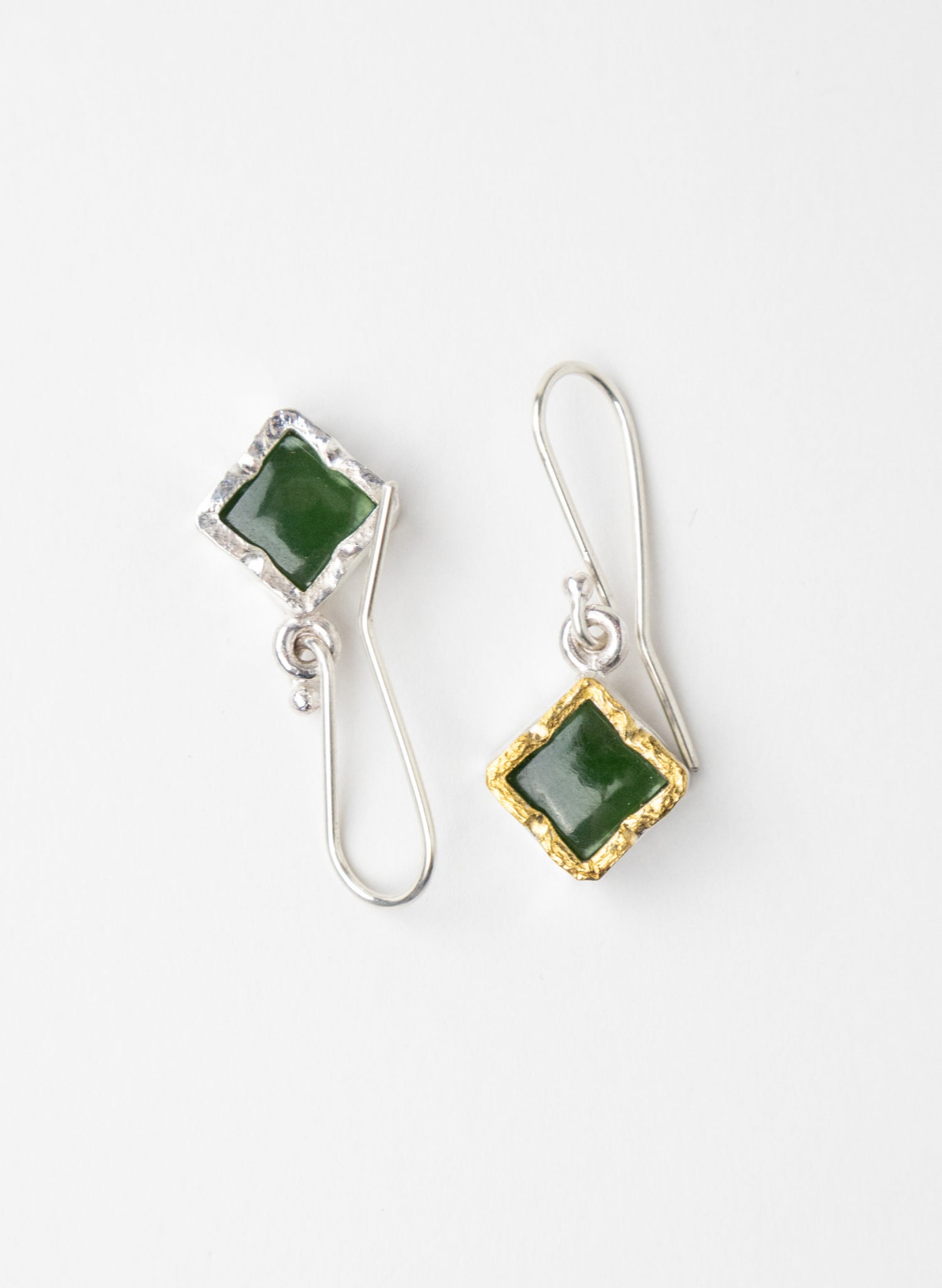 Square Pounamu Earrings