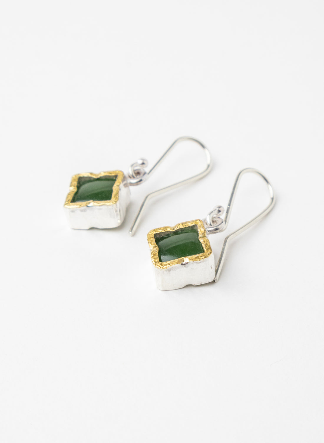 Square Pounamu Earrings