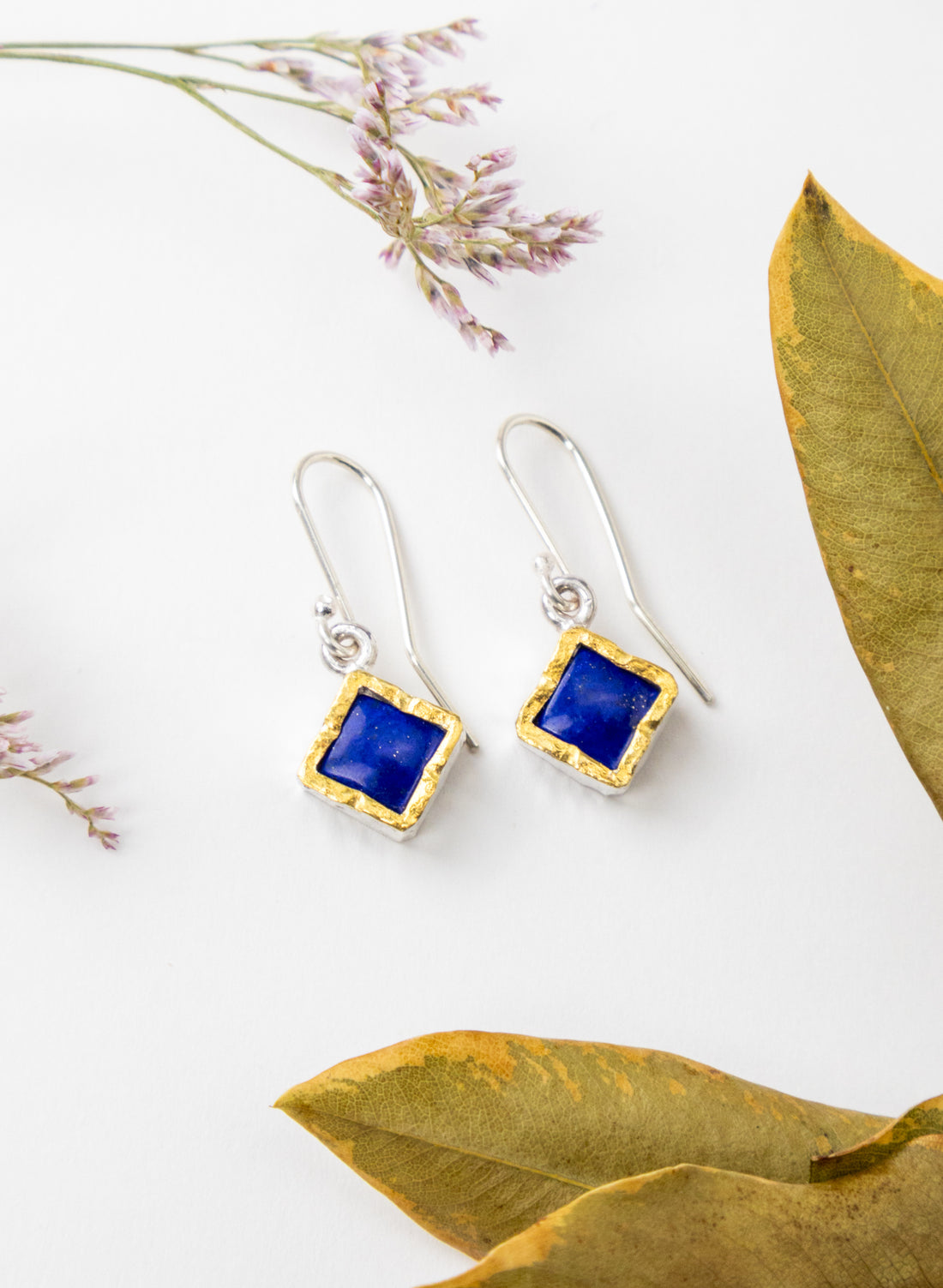 Square Lapis Earring