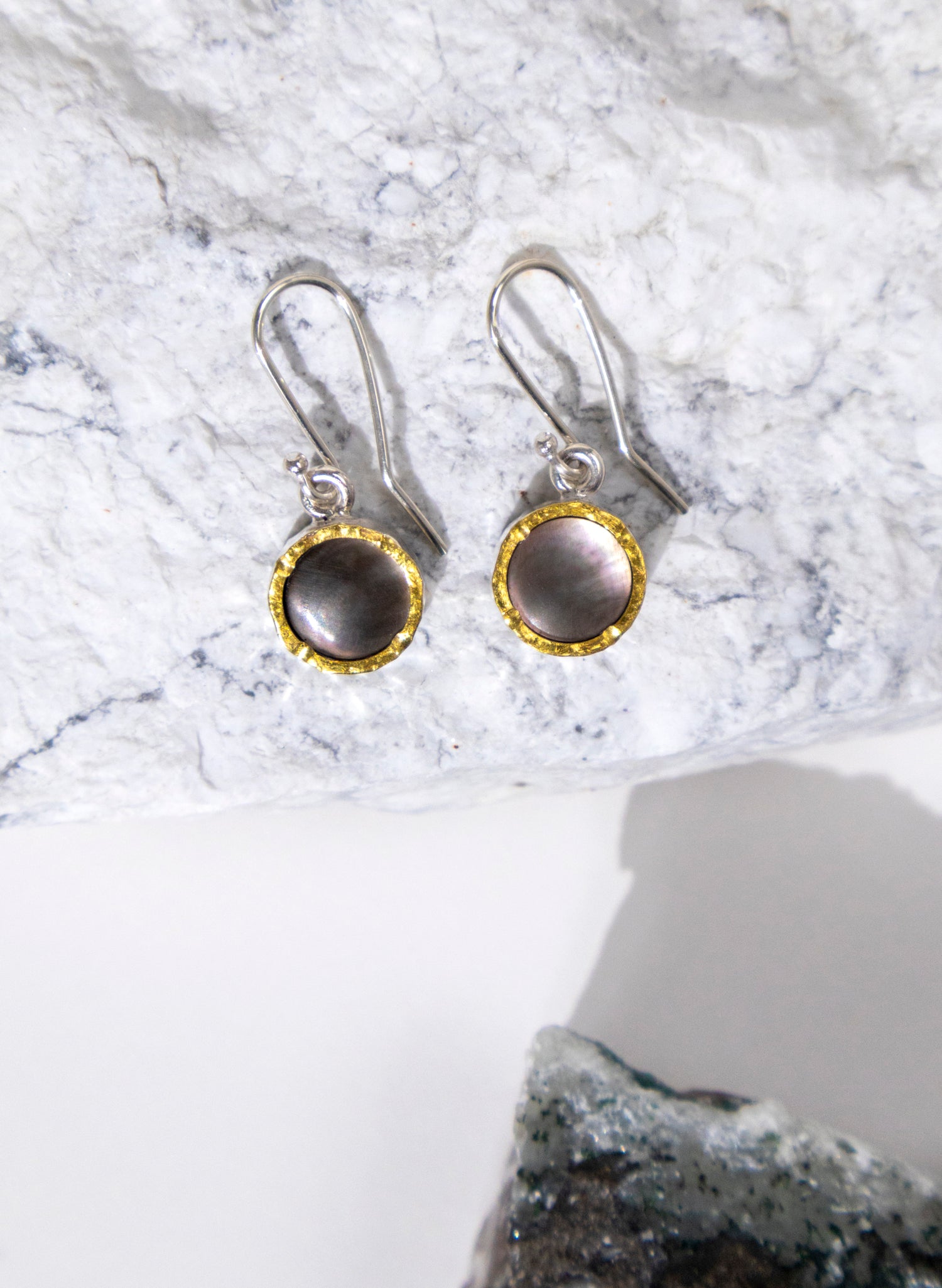 Black Lipped Mother of Pearl Earrings