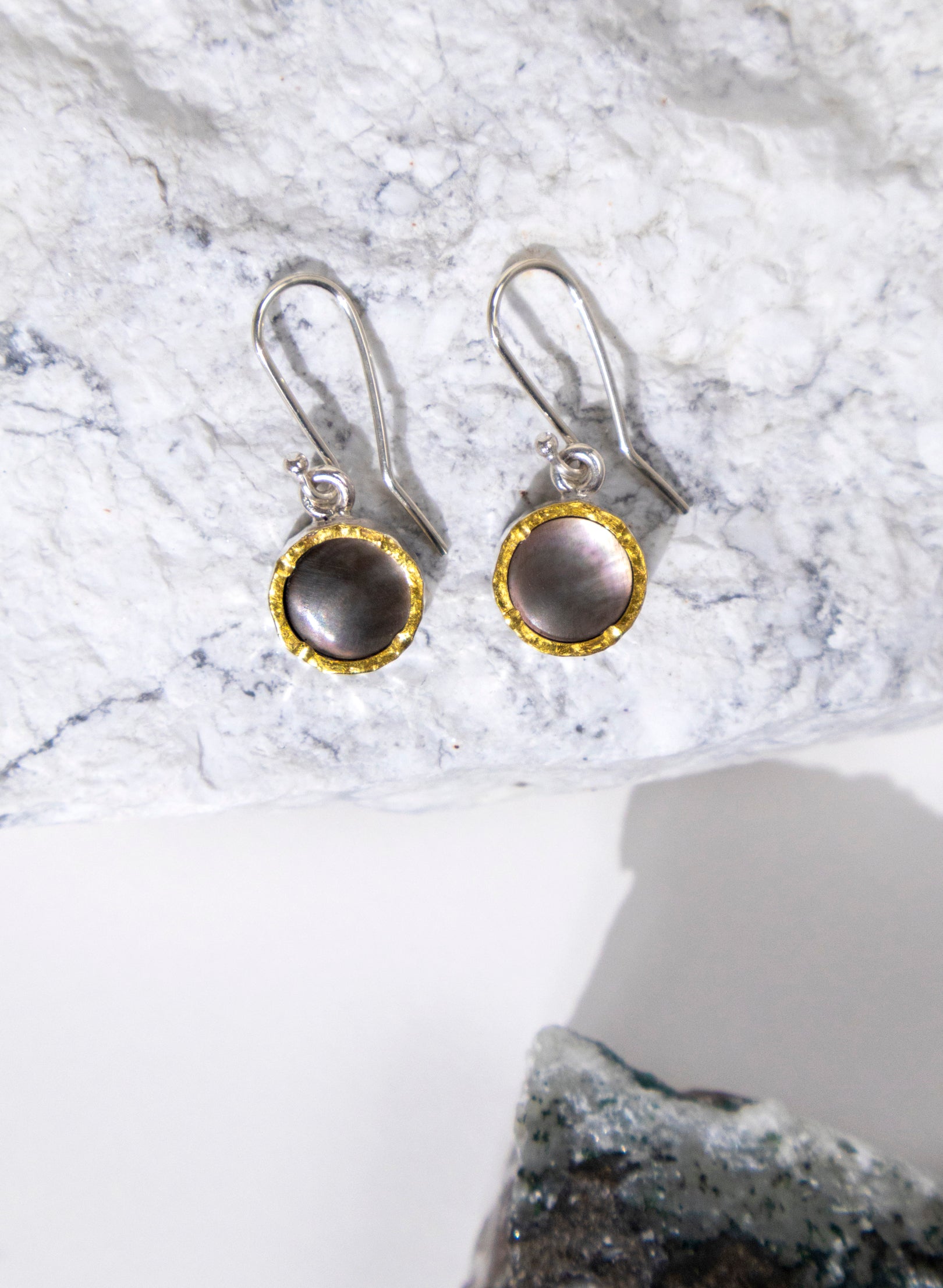 Black Lipped Mother of Pearl Earrings