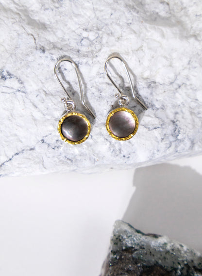 Black Lipped Mother of Pearl Earrings