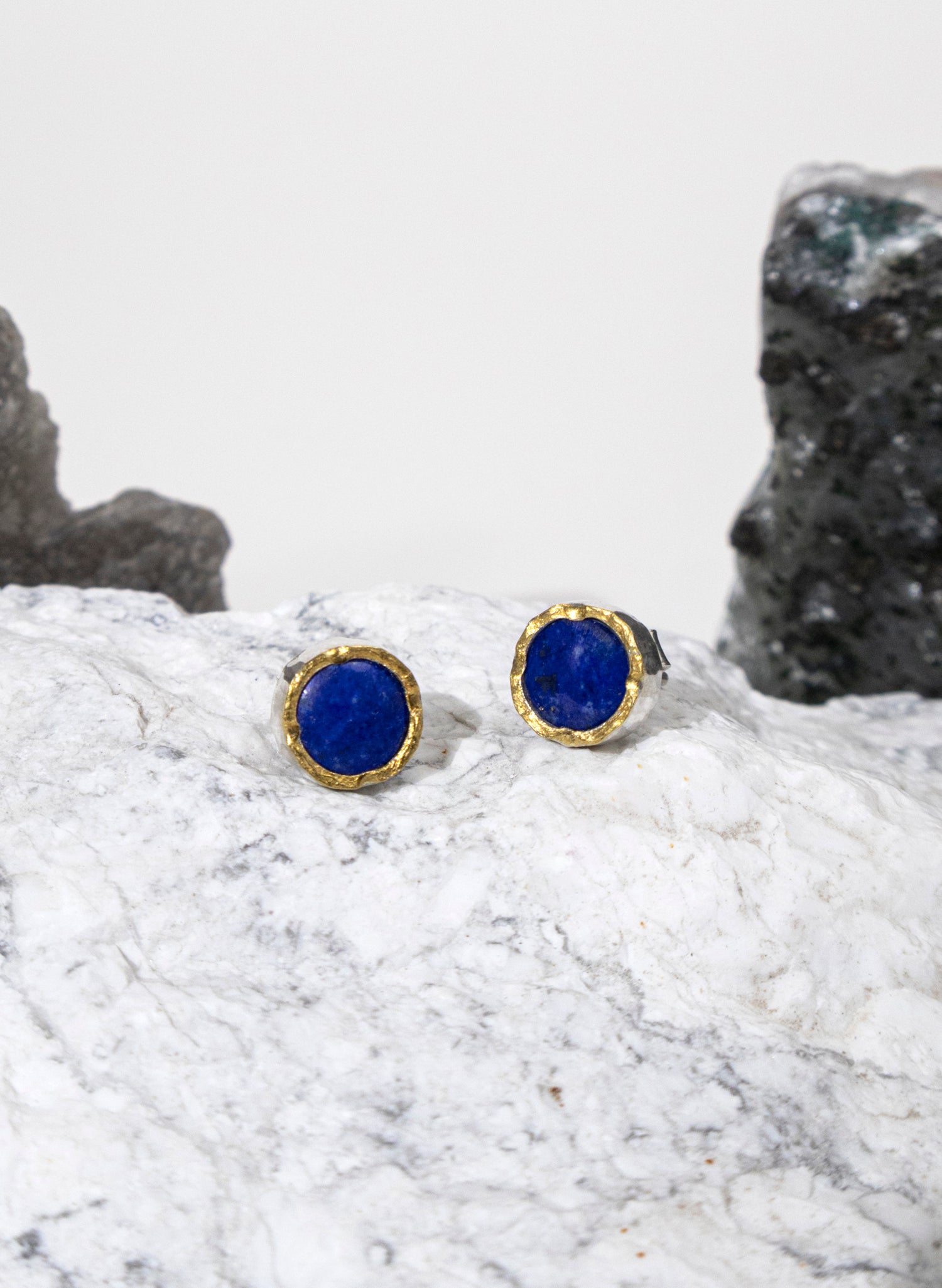 Lapis Lazuli Stud Earrings