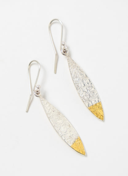 Small Leaf Texture Earrings