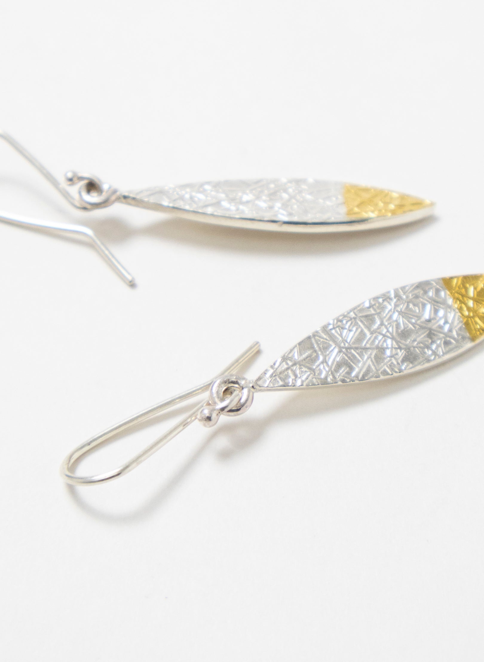 Small Leaf Texture Earrings