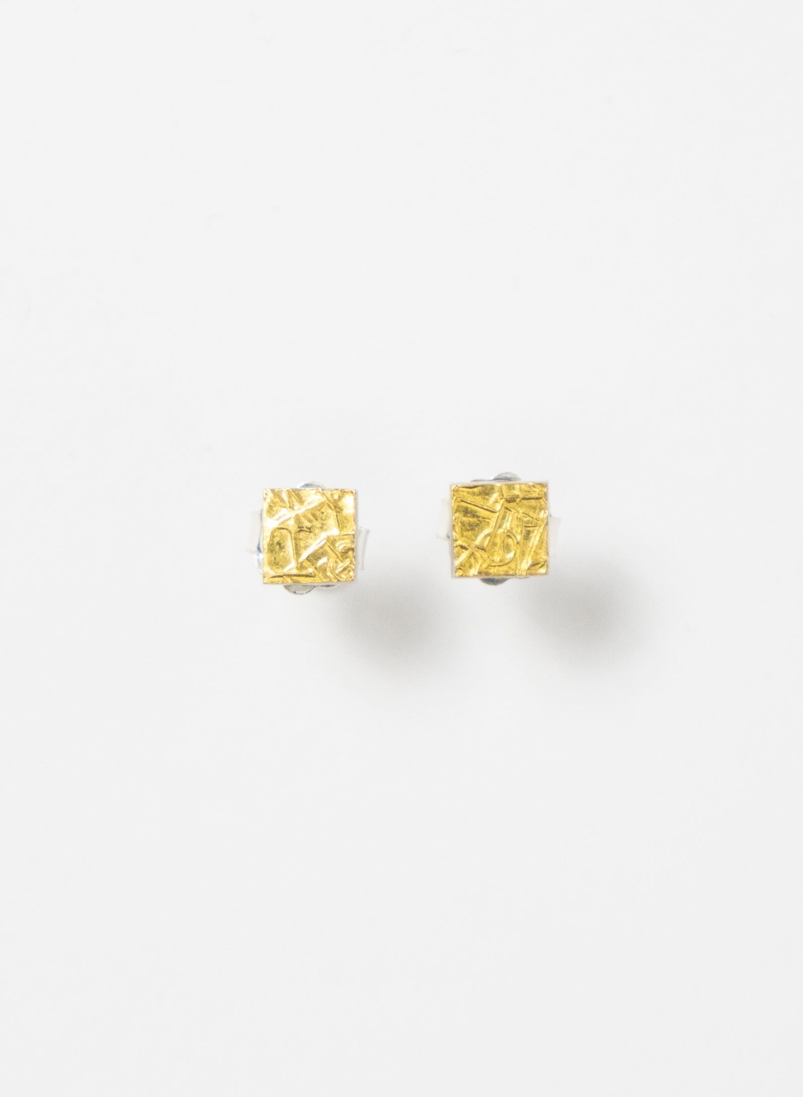 Square Texture Stud Earrings