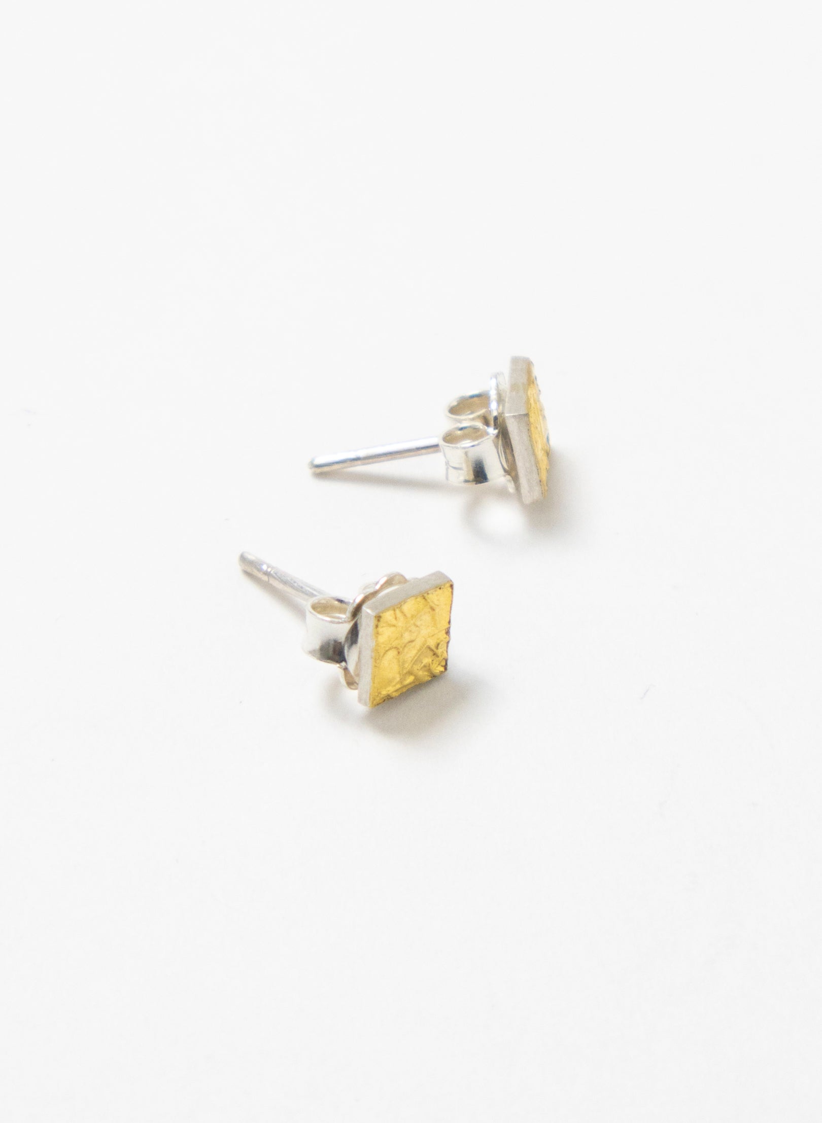 Square Texture Stud Earrings