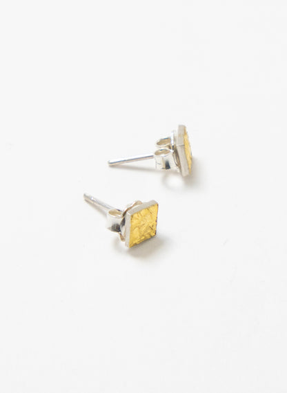 Square Texture Stud Earrings