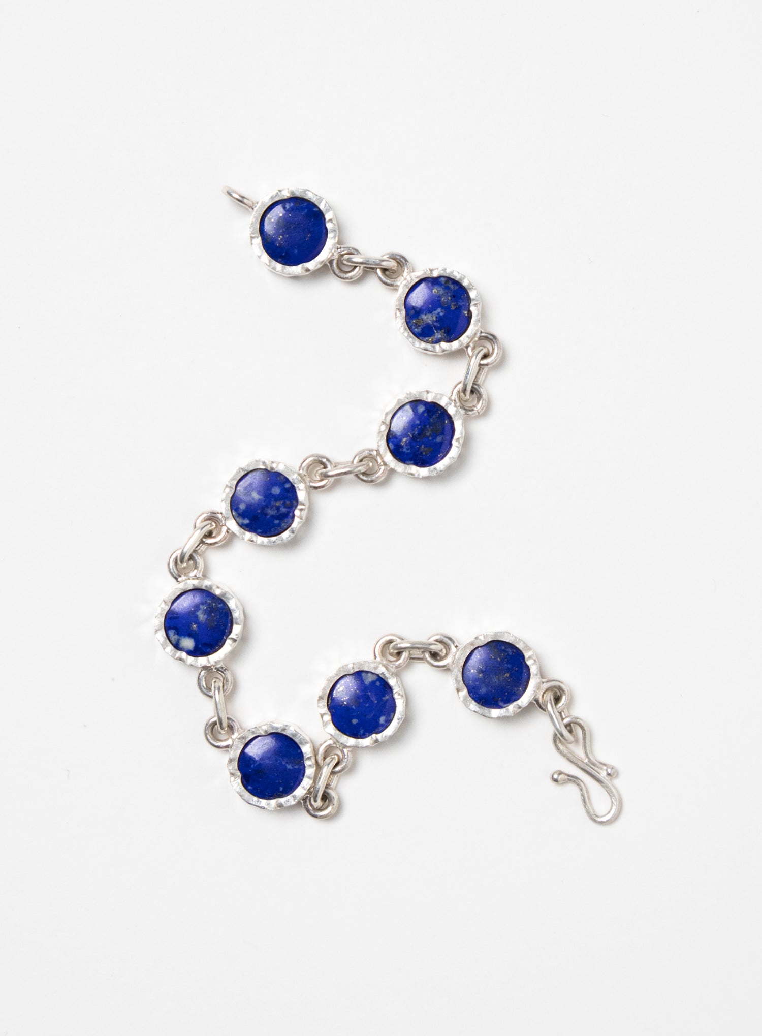 8 Stone Lapis Lazuli Bracelet - Sterling Silver