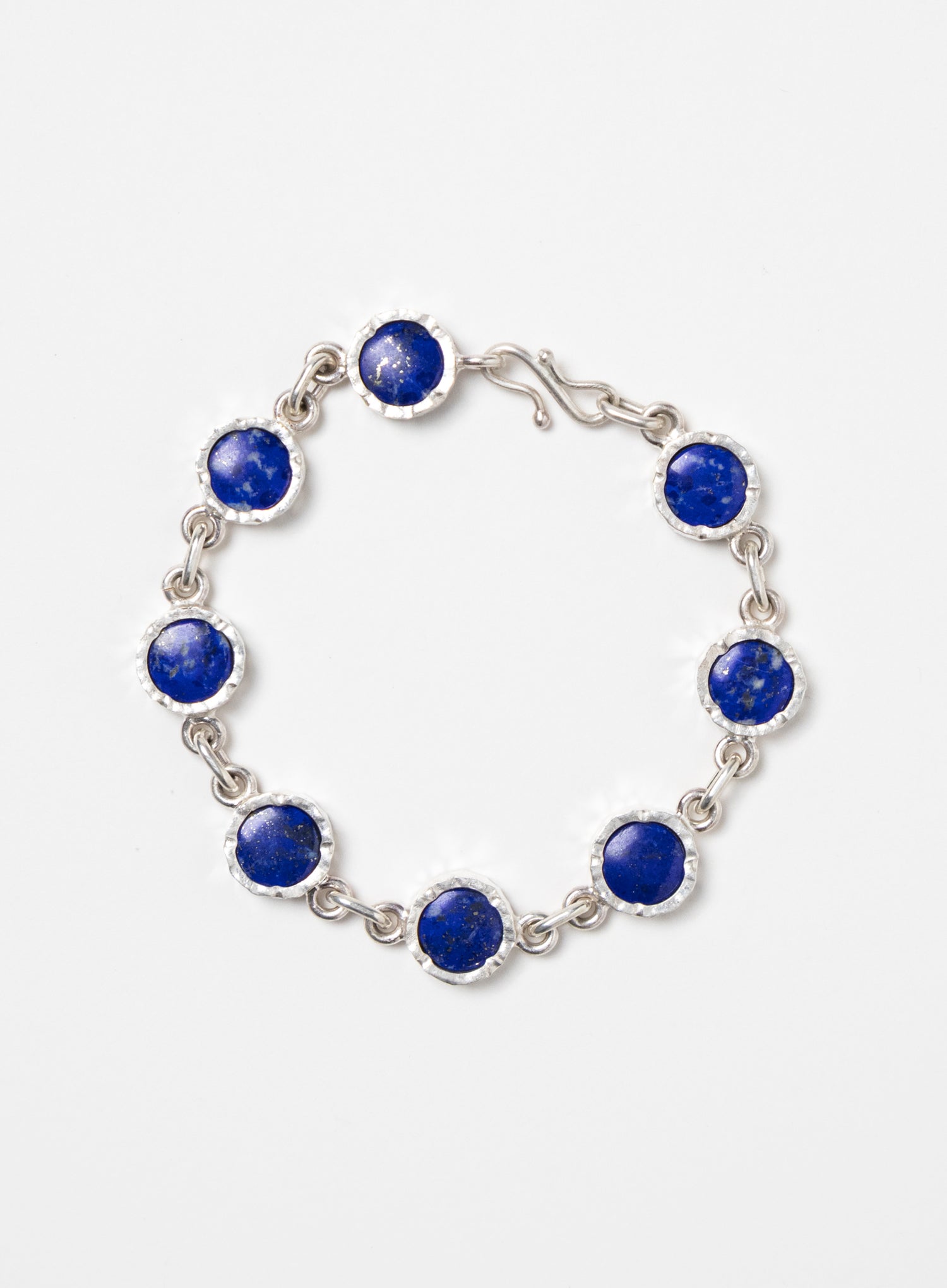8 Stone Lapis Lazuli Bracelet - Sterling Silver