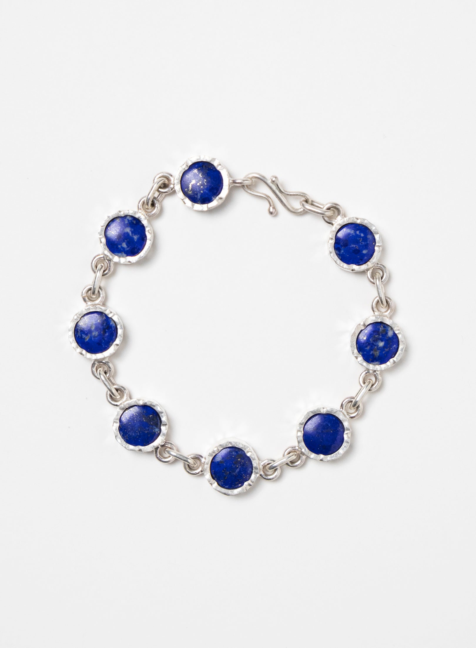 8 Stone Lapis Lazuli Bracelet - Sterling Silver