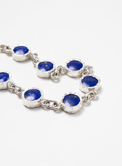 8 Stone Lapis Lazuli Bracelet - Sterling Silver