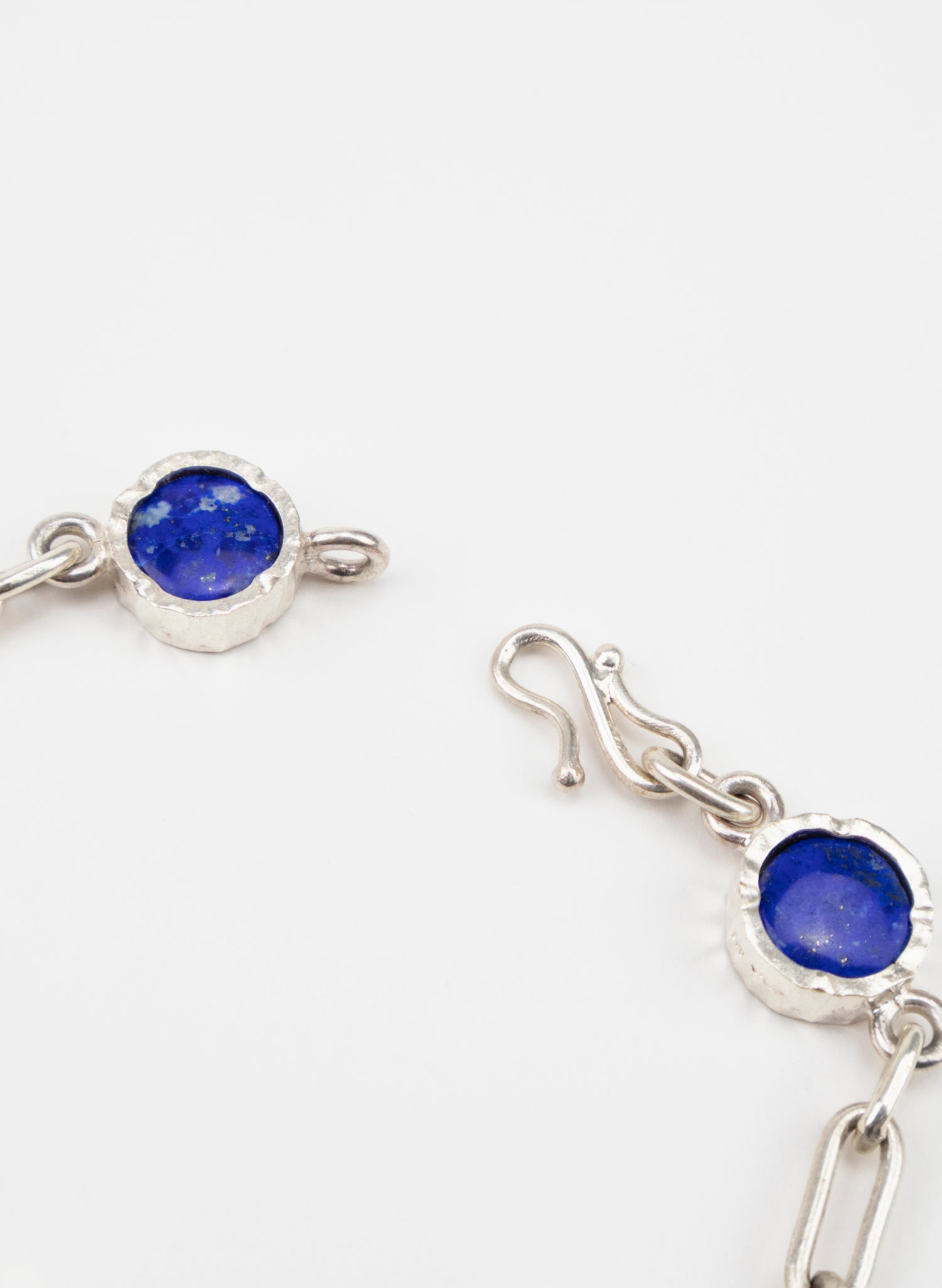 5 Stone Lapis Lazuli Bracelet - Sterling Silver