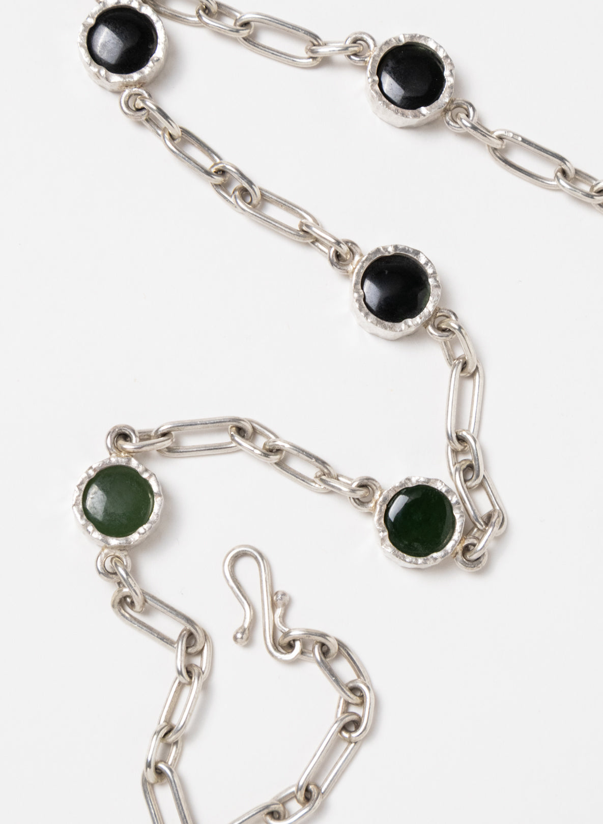 7 Stone Pounamu Necklace - Sterling Silver